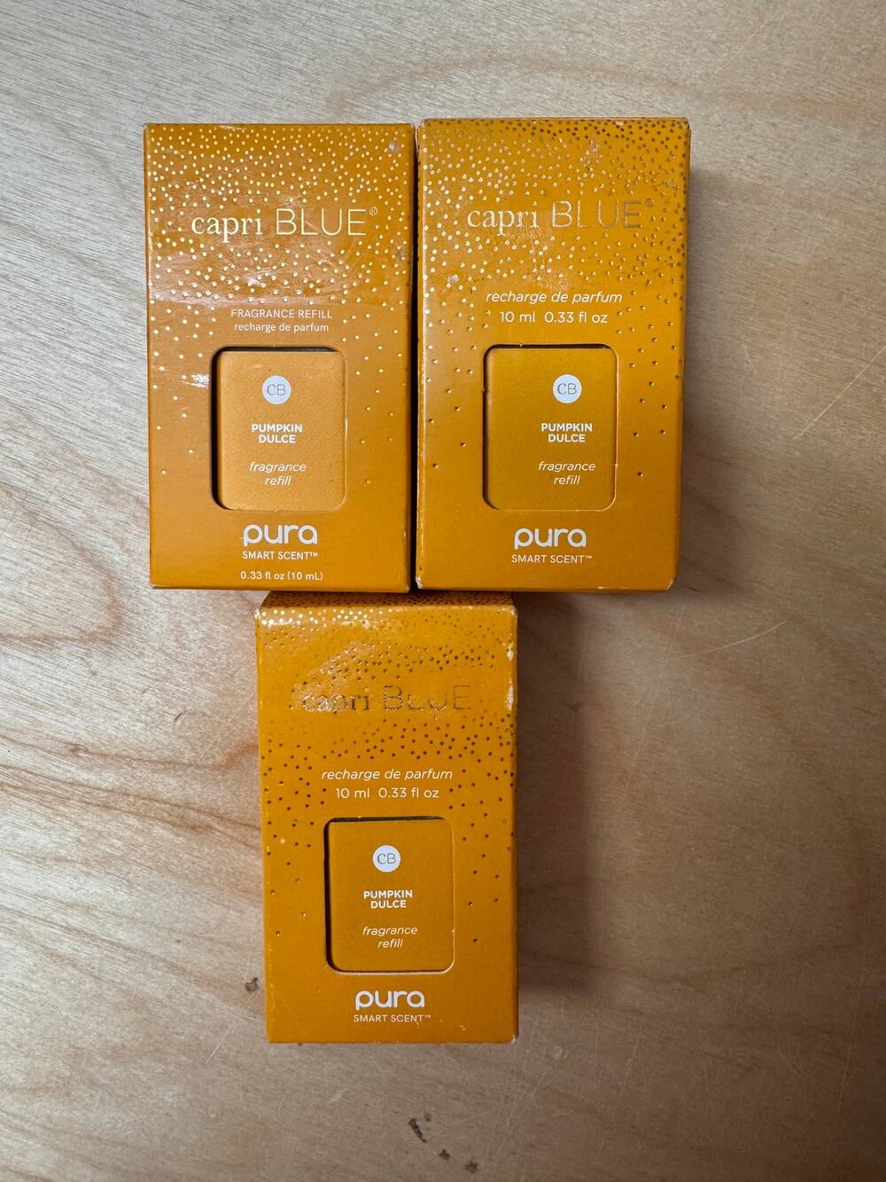 Capri Blue Pura Smart Scent SET OF 3 Pumpkin Dulce Fragrance Refill, NEW IN BOX